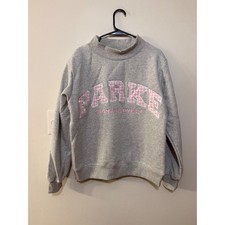 Parke x Stoney Clover Fleece Varsity Mockneck Pink Gingham Size S/M NIB