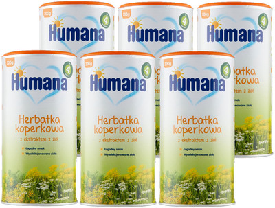 6x Humana Kindertee Babytee Dilltee für Säuglinge ab 4 Monaten 200g