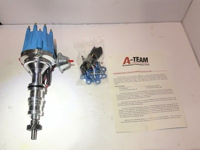 A-Team HEI7708BL Ford FE 332-428 R2R HEI Distributor Blue Cap