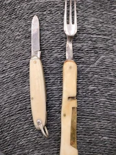 Ancien fourchette couteau de voyage XIXÈME