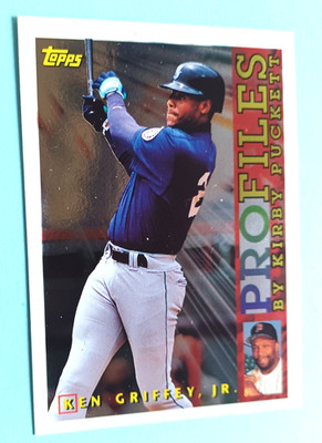 1996 TOPPS KEN GRIFFEY JR #AL-05 PROFILES BY KIRBY PUCKETT SEATTLE MARINERS