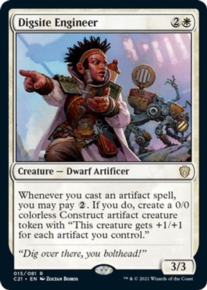 2021 Magic: The Gathering: Commander 2021 - Digsite Engineer (#15, R, Near Mint)