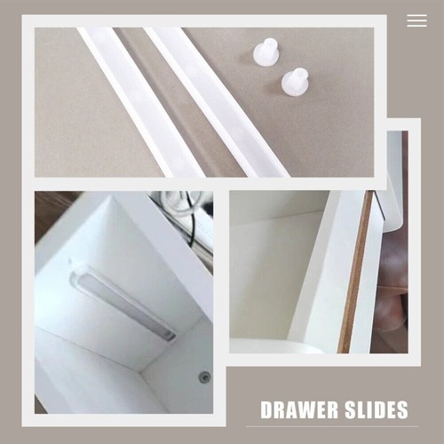 Smooth Drawer Slide Replacement Noiseless and Easy Installation Pack of 4 - Picture 5 of 12