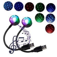 Star Projector Night Light, Portable USB LED Ambient Light - 4 Colors  9 2PCS
