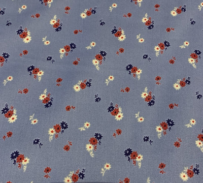 The Helena Collection Floral Fabric By Nancy Gere For Windham Blue Navy Red BTHY