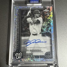 🔥2025 Topps Chrome Update Dylan Crews B&W Mini Diamond Rookie Auto SSP! Nats🔥