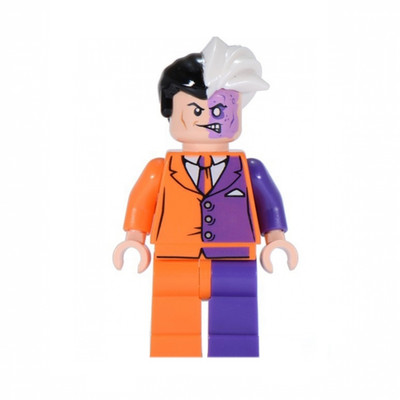 LEGO Minifigur Two-Face, Orange and Purple Suit   Super Heroes (sh0007)   neu