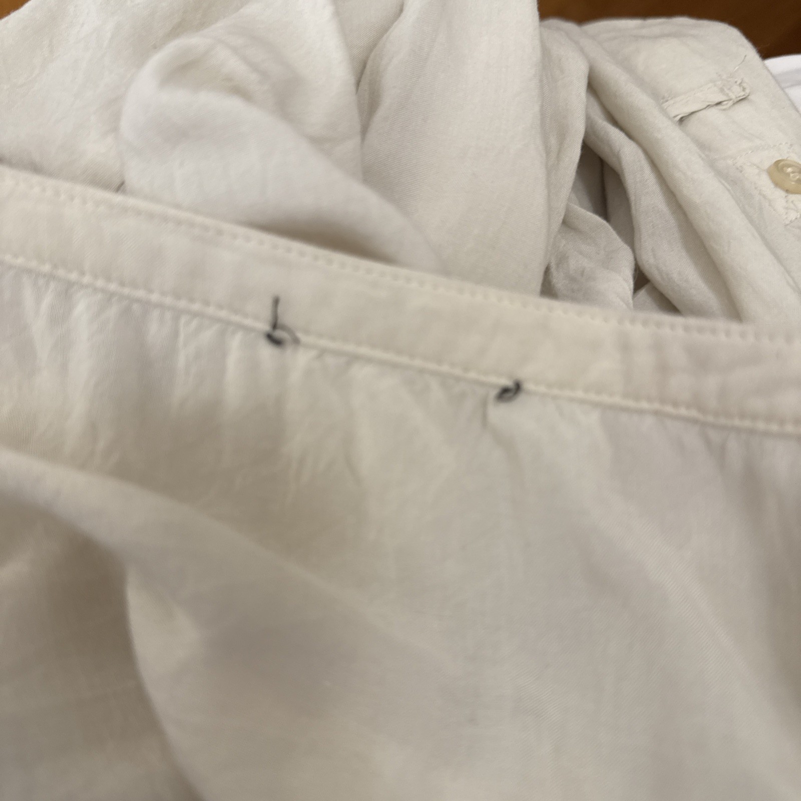 Grace Elements Med Ivory Blouse Button Front w/Pl… - image 7