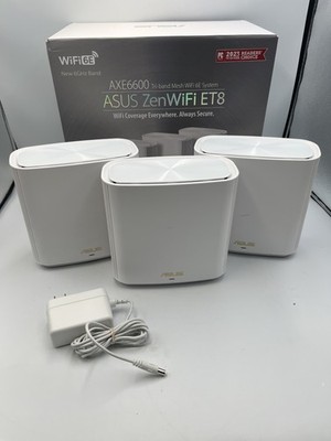 Asus ZenWiFi ET8 ET8 (3-Pack) Wi-Fi 6 (MISSING 2 POWER SUPPLIES) PC1725055