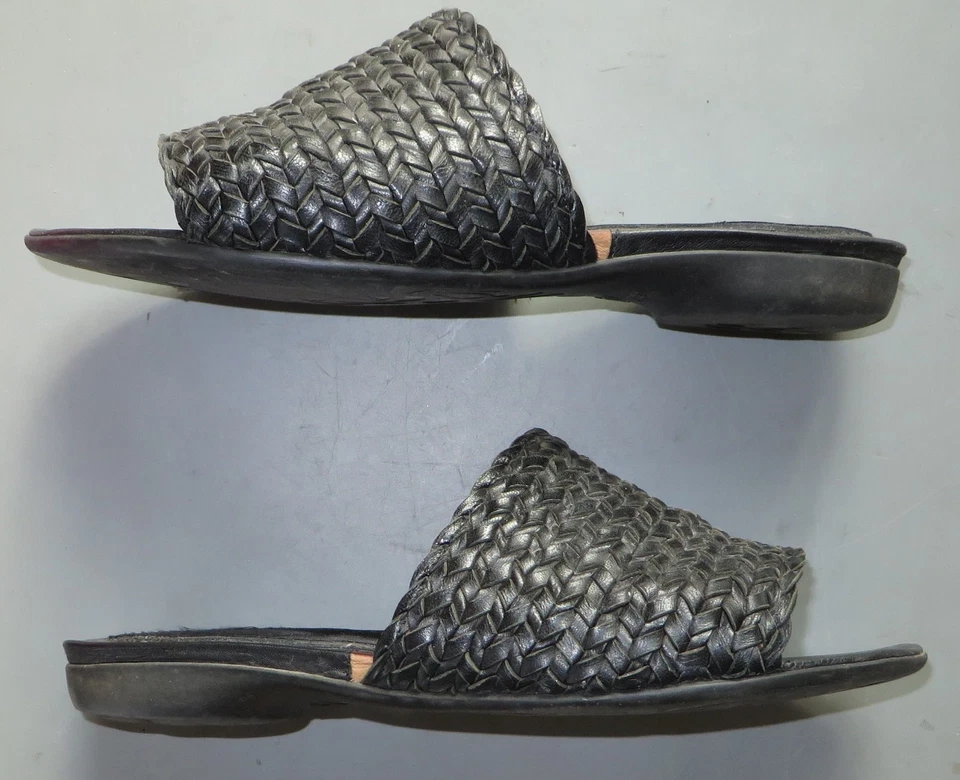 Vabeene Damen Schuhe Sandalen Leder Handgeflochten TUNDRA schwarz Rosi GR 42 - Bild 2 von 4