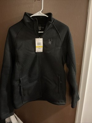 MENS SIZE MED SPYDER JACKET BLACK NWT
