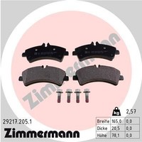 Zimmermann Bremsbelagsatz, Scheibenbremse 29217.205.1 FüR MERCEDES-BENZ VW