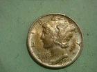 1942 P  Mercury Dime - XF+/AU cond album filler actual coin in photo
