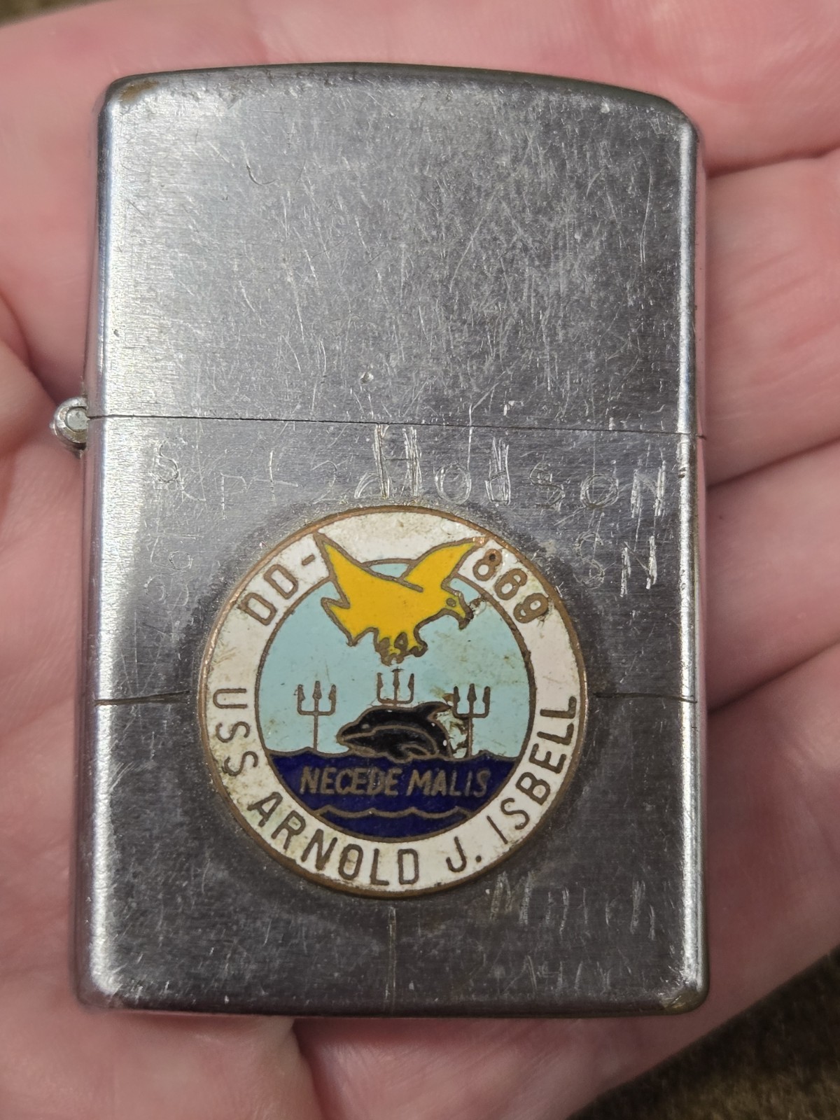 Original Vintage USS ARNOLD J. ISBELL DD-869 Sailors Lighter 
