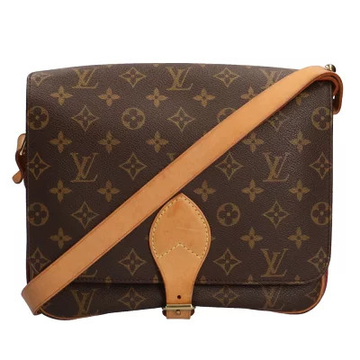 Louis Vuitton Cartouchiere Monogram Shoulder Bag Canvas Brown
