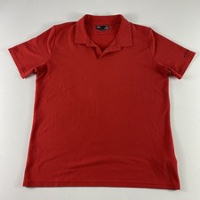 Oakley Polo Shirt Mens Large Red Hydrolix Regular Fit Performance Golf