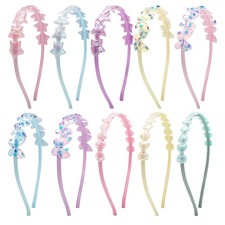 Glitter Sequins Hairbands Elastic Head Band Colorful Bow Headbands Non Slip Set