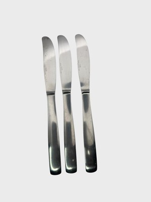 Gense FACETTE Sweden Stainless Flatware Set of 3 Dinner Knives 8''