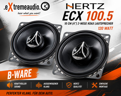 Factory Seconds Hertz ECX 100.5 2-Way 10 cm (4'') Coax Speaker Set 120 Watts  ...