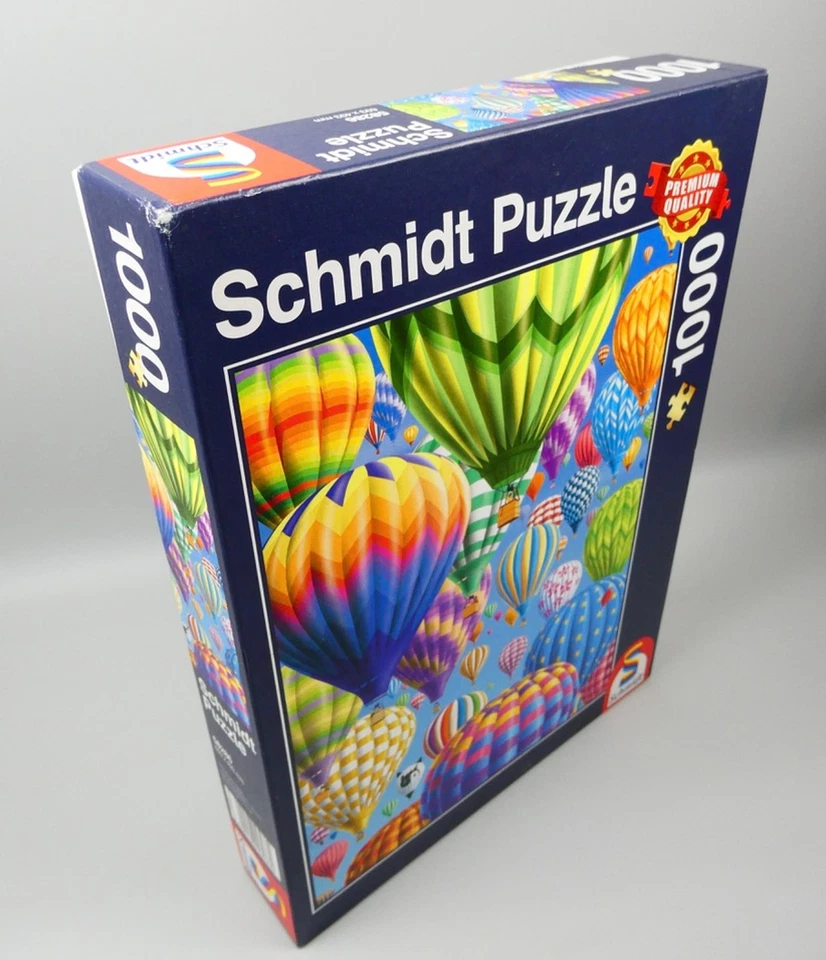 Schmidt 1000 Piece Jigsaw Puzzle - Colorful Balloons in the Sky - Complete - Image 4 of 4