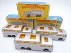 VINTAGE MATCHBOX LESNEY No.66c GREYHOUND COACH TRIO IN ORIGINAL BOXES 1966