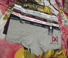 5 NEW NAUTICA NT4463 5PKAP SIGNATURE WAIST COTTON BOYSHORT PANTIES L