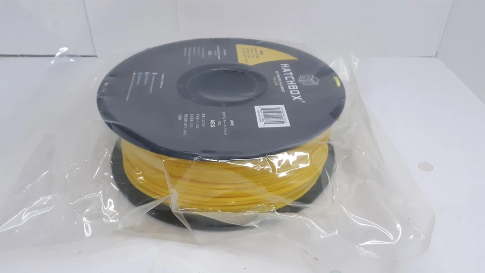 HATCHBOX ABS 3.00 mm 3D Printer Filament in Yellow, 1kg Spool - Image 4 of 4