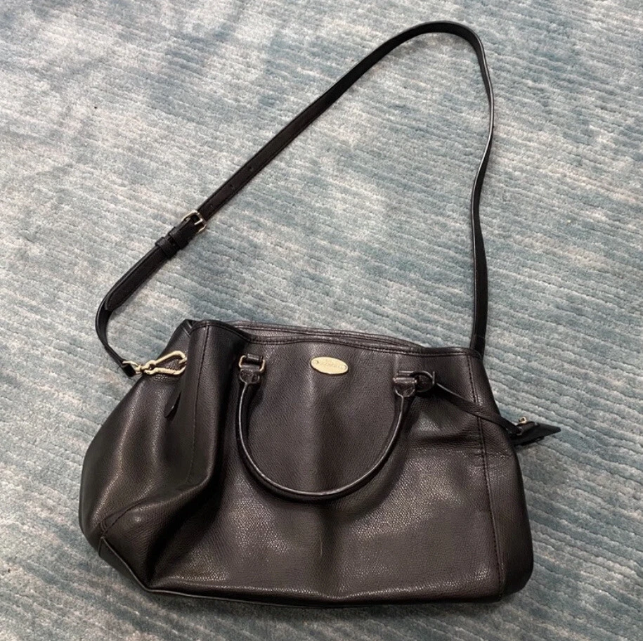 Coach lillie carryall black hot sale