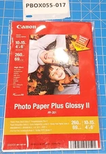 PBOX055-017 - 1 Pack Canon 4x6 Photo Paper Plus Glossy II Sample Pack - NEW