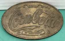 Vintage Tiffany Broadway New York Coca Cola Brass Advertisement Belt Buckle