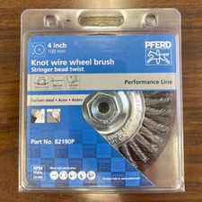 PFERD 82190P 4" M10 X 1.25 KNOT WIRE WHEEL BRUSH STRINGER BEAD TWIST