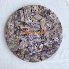 Purple Agate Table Top Agate Table Purple Agate Round Table Agate Stone Side Top