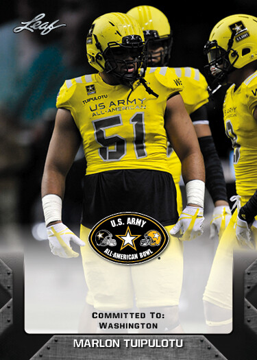  Marlon Tuipulotu 2017 Leaf US Army All-American Rookie RC Washington 