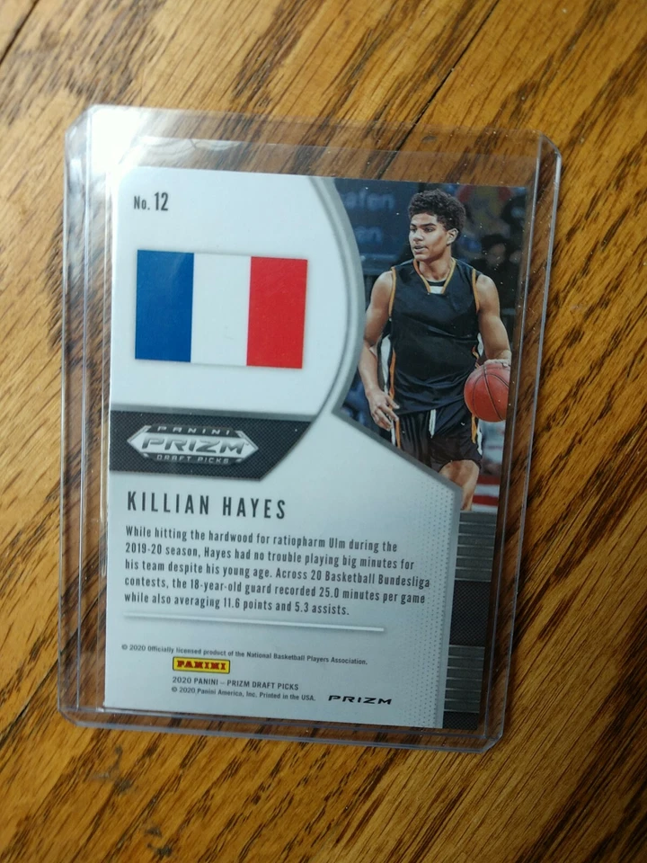 2020-21 PANINI PRIZM DRAFT KILLIAN HAYES #12 ROOKIE RC TIGER STRIPE SSP - Image 2 of 2