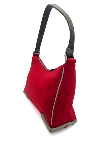 Prada Hobo Bag Vintage Rot Nylon - Bild 4 von 14