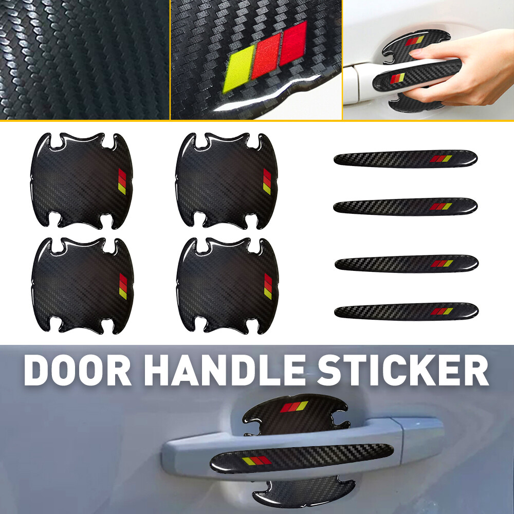 Carbon Fiber Car Door Handle Bowl Protector Anti-Scratch Film Sticker