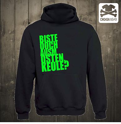 BISTE OOCH AUSM OSTEN , KEULE ? KULT OSSI WESSI HOODIE | DDR | XS - XXXL