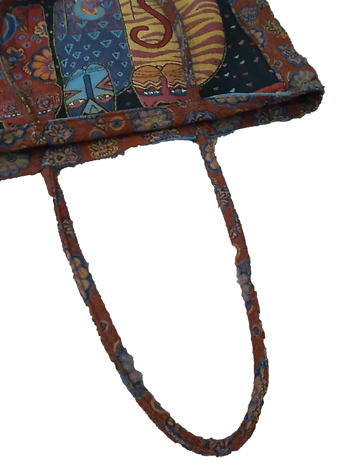 Laurel Burch Double Handle Multi Colored Tapestry… - image 2