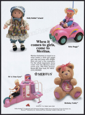 MERITUS - Original 1994 Trade AD / ADVERT _ Holly Hobbie _ TCFC _ Baby Buggy