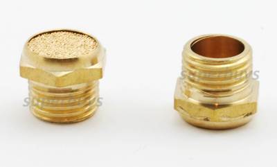 Compressed Air Filter 10 Pieces 1/4" BSP Pneumatic Brass Flow Control Silencer Air Exhaust Muffler Fitting-in Noise Reducer - Foto 11