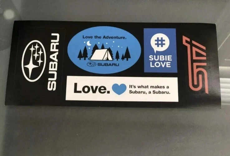 Hojas de pegatinas Subaru 5x WRX STI JDM LEGACY CROSSTREK ASCENT BRZ FRS RALLY Foto 3 de 4