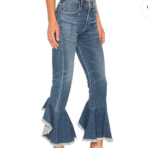 Citizens of Humanity Womens Jeans Flare Crop Drew Flounce High Rise NWT