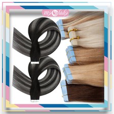 THICK Tape In 100 Human Remy Hair Extensions Skin Weft FULL HEAD BALAYAGE 20PCS