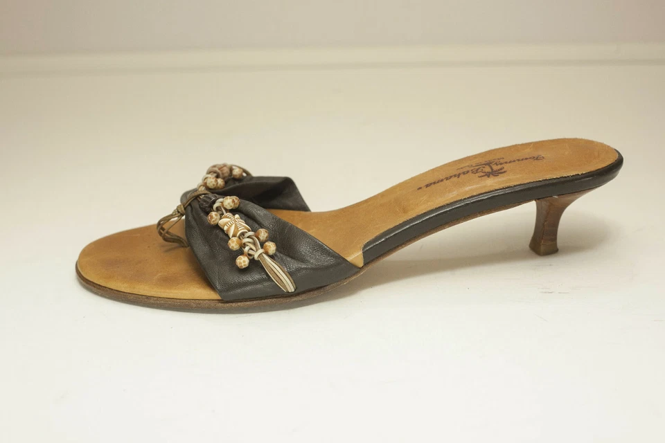 Tommy Bahama US 8.5 Marrón Tanga Sandalias Gatito Tacones Foto 2 de 4