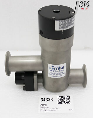 グレー1枚 34338 MKS HV PNEUMATIC ANGLE VALVE, LAM 796-901039-001 L2-40-AK