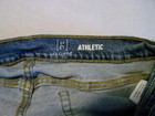 GEORGE ATHLETIC 33x30 DENIM BLUE JEANS 5 POCKET WORN PRE OWNED COND. ZIPPER FLY — photo 2