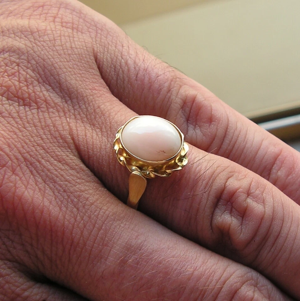 coral ring pink elegant woman exclusive gift unique jewel real genuine - Image 3 of 4