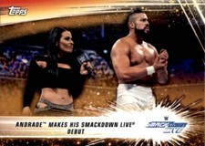 2019 Topps WWE Summerslam Bronze #68 Andrade Makes His SmackDown LIVE Debut