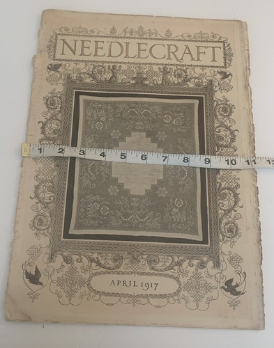 Vintage 1917 Needlecraft Newspaper Magazine Original Rare Antique Print Paper - Picture 3 of 10