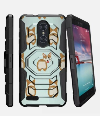 For ZTE ZMax Pro ZTE Carry Z981 Protective Clip Kickstand Case Cute  Pet